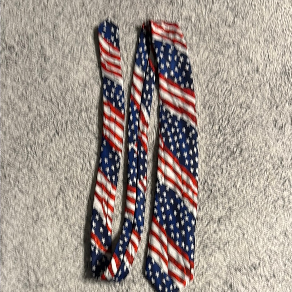 American Flag Patterned Tie